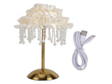 Nordic Bedside Lamp USB Rechargeable Cute Romantic Ribbon Decor Nightstand for Girls Women Bedroom V1294-YM0901-3119250078311