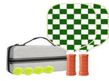 Set 5 White And Green T700 Carbon Fiber Pickleball Paddle Set - 2 Paddles, 4 Balls, and Portable V888-ELOSUNG23608