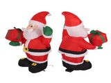 Christmas Inflatable Decoration 4FT Polyester Fiber Blow Up Father Christmas Holding A Gift for Xmas V1294-YM0901-3115230113411