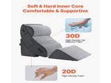 Wedge Pillow for Sleeping, 4 Pcs Adjustable Orthopedic Bed Wedge Set, Support Leg Neck Shoulder, V952-XXZKDJXXZ4JTW53OP001V0