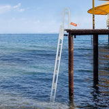 Dock Ladder Flip Up 5 Steps, 350lbs Load Capacity, Aluminum Pontoon Boat Ladder with 4" Wide Step & V952-MTXTSFSJFHXJDZKVCV0