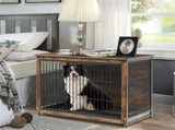 Wooden Pet Crate & Dog Cage End Table V767-P-XL111S-G2