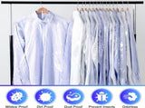 30 Pack Clear Garment Bags, 47.2 Inch Plastic Garment Bags Dustproof, Long Clothes Covers, V1259-DP01-A-2899