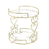 Cosmetic Storage Rack 2 Tier Makeup Organizer Shelf Bathroom Vanity Tray Jewelry Stand for Perfumes V1294-YM0901-3112250043212