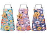 3 Pack Floral for Women,Adjustable Chef Apron with Flower Pattern,Waterproof Kitchen Cooking V1192-AZ-W-31852