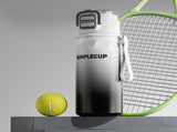 2-Pack Gradient White 670ml Large Capacity Sports Insulated Tumbler - 316 Stainless Steel Straw V888-ELOSUNG42241