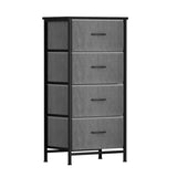 Artiss Chest of 4 Drawers Storage Dresser Tallboy Grey DIY-CDR-4D-GY