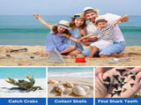 Beach Rake Stainless Steel Sand Flea Rake 140cm Long Detachable Handle and Shark Tooth Wide Sifter V985-BEACHRAKE