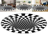 3D Round Carpet Rug Living Room Doormat Coffee Table Blanket 3D Optical Decorative Carpet for V1294-YM0717-10104687