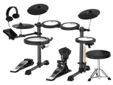 Karrera 18S Electronic Drum Kit Mesh Pads 8in Snare Bluetooth Sounds USB/MIDI Output Kick Pedal ELE-DRM-18S