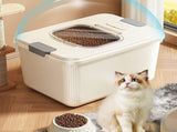 Airtight Pet Food Storage Container for Dog Cat Food Up to 10lbs Large Dry Food Bin with Measuring V1189-LWWAL-20260401-05495