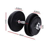 Everfit 20kg Dumbbell Set Weight Plates Dumbbells Lifting Bench FIT-K-DB-SET-20