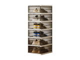 Transparent Grey 6-Layer Foldable Shoe Storage Tower with Transparent Display Panel & Back V888-ELOSUNG45711