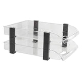 Desk File Letter Tray Layered Classified Documents Rack Acrylic Office Storage Rack Transparent 2 V1294-YM0626-3117220312913