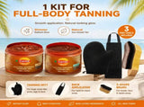2 Pcs Tanning Gel with Gold Shimmer & 3 Pcs Self Tanning Mitt Set 2 Pcs Tanning Gel, 3 Pcs Tanning V1337-5TG