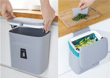 Mujingxin 2.4 Gallon Kitchen Compost Bin for Counter Top or Under Sink, Hanging Small Trash Can with V1258-DP02-C-1236