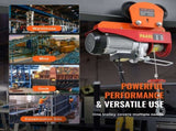 Electric Hoist Manual, 1 Ton Load Capacity for PA200 PA250 PA300 PA400 PA500, Push Beam V952-DDHLSDXC1T26IDDHFV0