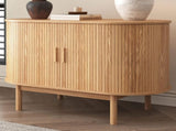 Natural Wood Ribbed Sideboard Cabinet V264-TAB-725C-NTR-NA-1
