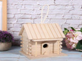 Hanging Wooden Bird Nests House Nesting Box Birdhouse Accessories for Parrots Pets Handicraft V1294-YM0901-3111200119611