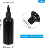 Plastic Applicator Bottle, 6 Pcs 3.4oz Leak Proof Refillable Empty Dispenser Container V1259-DP01-A-5108
