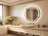 60x80cm Oval Backlit Front LED Bathroom Mirror Dimmable Shatter-Proof Vanity Mirror V767-XMR-T18-822-AU-V1