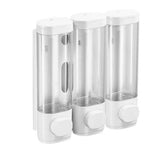3-Piece 300ml Wall Mounted Soap Dispenser for Shampoo & Soap, Silver V1188-MS-325-0121