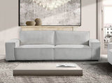 Reno 3 Seater Sofa Grey Colour Fabric Upholstery Wooden Structure Knock Down Feature In Back & Arms V43-SOF-RNO-GR