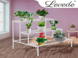 Levede Plant Stands Outdoor Indoor Metal UM1160-WHX2