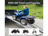 Steel Ramps, 1000 lbs, 2Pcs Heavy-duty Ramps Wider Ramp Surface, Universal Stable Loading Ramp V952-ZZGPDGZ1000LL25YEV0