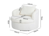 Levede Fleece Swivel Chair CH1133-BG