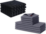 Homaxy 100% Cotton Kitchen Towels and Dishcloths Set and Terry Kitchen V1258-DP02-F-202