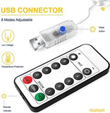 USB Powered 300 LED Curtain String Light with 8 Modes and Remote Control for Bedroom Party Wedding V178-14667