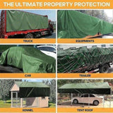 3x4M Army Heavy Duty Waterproof Canvas Tarp Tarpaulin Sun Blocked Dustproof V63-843021