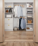 BASEL WALK IN WARDROBE KIT - WHITE - SLIM - HALF MOON BRASS V164-ECW5FTW04G