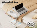 Artiss Laptop Desk Table Fan Cooling White 60CM LA-DESK-LEO-L1-WH