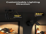 Zoomable Spot Lights Indoor, Rechargeable Picture Light with Remote, Dimmable CCT Spotlight for Wall V1171-CB-BOM001447-2