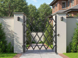 Single Folding Security Gate, Lockable Scissor Gate with 360 degree Swivel Casters, Outdoor V952-GZDZDAQM79483EIKM001V0