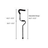 Adjustable Folding Crutch, Metallic Grey - Size 5'2" - 6'2" Durable Ergonomic Fashion Design and V1192-AZ-W-11342
