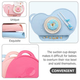 2Pcs Heat-resistant Placemat Silicone Non-slip for Kids Rectangle Home Use V1370-AZ4-09666