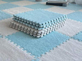 10PCS Fluffy Plush Foam Mat, 12x12 Inch Interlocking Carpet Tiles with Border, Soft Non-Slip Foam V1192-AZ-W-17680