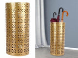 Iron Gold Round Umbrella Stand for Home Use Freestanding Umbrella Storage Rack 1 Pack V1366-AZ2-W-14476