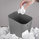 ABS Plastic Trash Bin Grey for Home Bathroom with Practical Multipurpose Use V1370-AZ4-08722