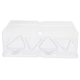 10pcs Baking Cake Box 4 Grid Triangular Transparent Material Cake Box for Dessert Bakery V1294-YM0721-3118210047611