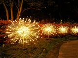 Outdoor Solar Lights Firework, 2 Pack 120 LEDs Waterproof Solar Lights for Outside Garden Yard V1192-AZ-W-11732