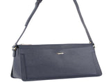 Morrissey Italian Structured Leather Cross Body Handbag Tote Bag - Navy V563-MO-3162-NAVY