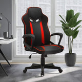 Sarantino Fayzo Reclining Office Gaming Chair Black Red Seat Adjustable Height Breathable Mesh CH-MLM-675-BKRD