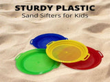 4 Pcs Sand Sifters,Tutuviw Plastic Sand Sifter,Large Sand Strainer,Sand Toys for Digging Picking Up V1189-WXFWAL-20260319-00450