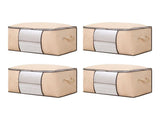 Clothes Storage Bags Fabric Foldable Blanket Storage Container Closet Organizer with Clear Window V1294-YM0901-3117250021313