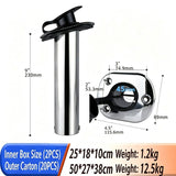 2 Pcs Stainless Steel Flush Mount Rod Holder 30&deg, Marine Fishing Rod Holder with PVC Liner & Drain V1188-MS-811-013