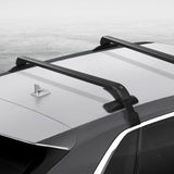 Universal Car Roof Rack Cross Bars 90cm Aluminium Adjustable Lockable 45kg Clamps CAR-RFBAR-5501-100-BK